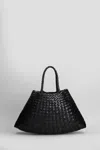 Dragon Diffusion Santa Croce Small Tote In Black Leather In Black