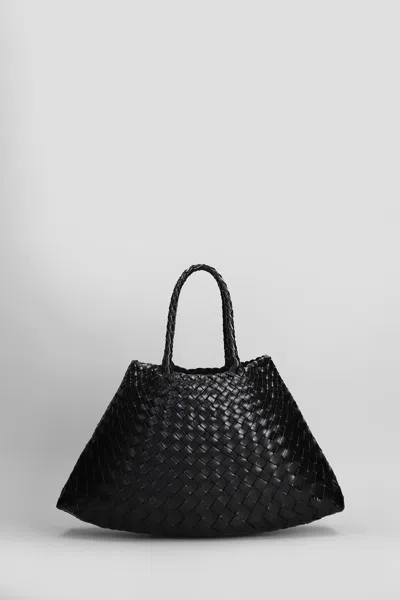 Dragon Diffusion Santa Croce Small Tote In Black Leather