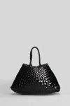 Dragon Diffusion Santa Croce Small Tote In Black Leather In Black