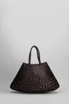 Dragon Diffusion Santa Croce Small Tote In Brown Leather In Brown