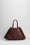 Dragon Diffusion Santa Croce Small Tote In Brown Leather In Brown