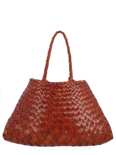 Dragon Diffusion Santa Croce Woven Leather Handbag Bag In Brown