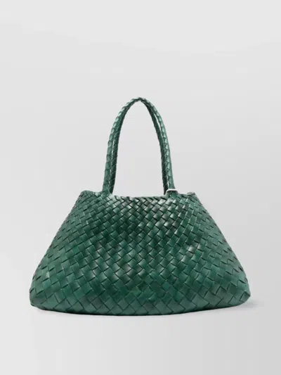 Dragon Diffusion Santa Croce Woven Tote Bag In Green