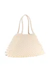 Dragon Diffusion Santa Croce Large Woven Shoulder Tote Bag In Neutral