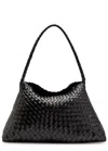 Dragon Diffusion Santa Maria Woven Leather Shoulder Bag In Black