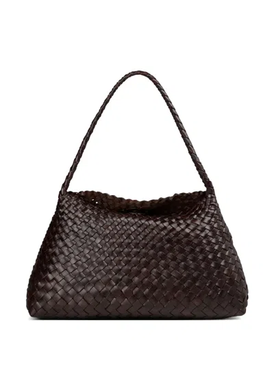 Dragon Diffusion Santa Maria Woven Leather Tote Bag In Brown