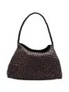 Dragon Diffusion Santa Maria Woven Shoulder Bag In Brown