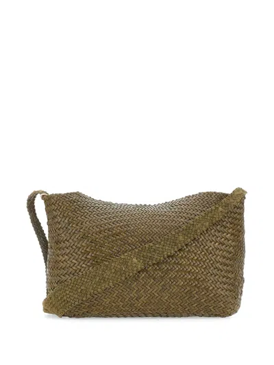 Dragon Diffusion Santa Marta Interwoven Crossbody Bag In Green