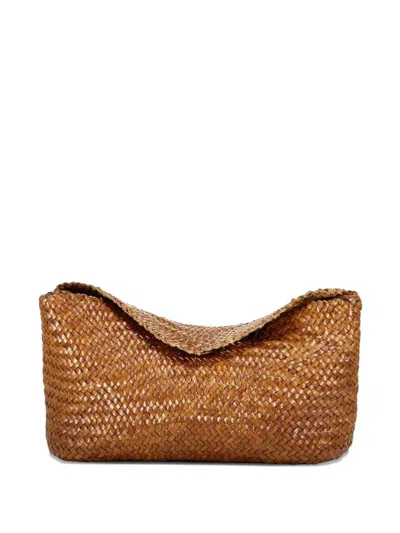 Dragon Diffusion Santa Marta Woven Shoulder Bag In Brown
