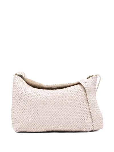 Dragon Diffusion Santa Marta Woven Shoulder Bag In Neutral
