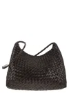 Dragon Diffusion Santa Croce Interwoven Leather Tote Bag In Dark Brown