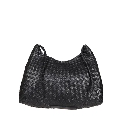 Dragon Diffusion Santa Rosa Handwoven Shoulder Bag In Black