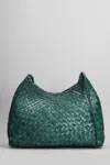 Dragon Diffusion Santa Rosa Handwoven Tapered Leather Bag In Green