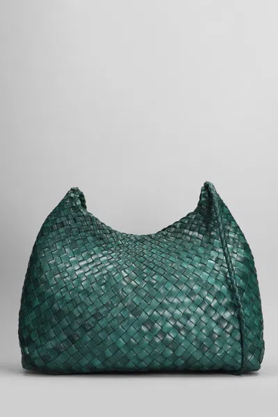 Dragon Diffusion Big Santa Croce Leather Bag In Green