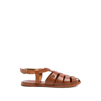Dragon Diffusion Woven Buckle-fastening Sandals In Brown