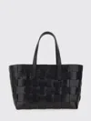 Dragon Diffusion Woven Rectangular Tote Bag With Dual Handles In Black