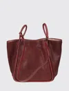 Dragon Diffusion Ana Woven Calfskin Tote Bag In Burgundy