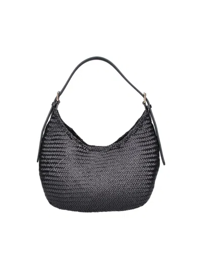 Dragon Diffusion Shoulder Bag "luna Mezza" In Black