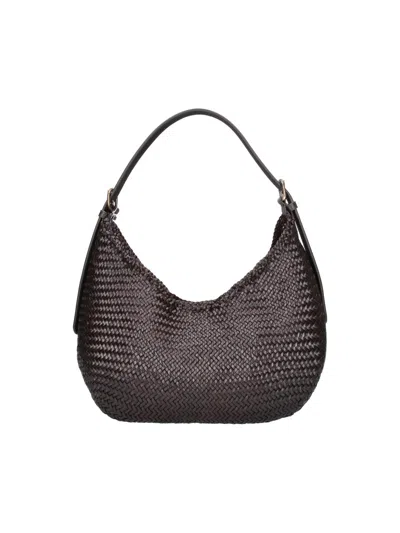 Dragon Diffusion Shoulder Bag "luna Mezza" In Brown
