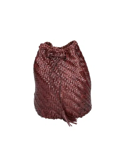 Dragon Diffusion Shoulder Bag "pom Pon Doppio Salto" In Brown