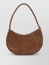 Dragon Diffusion Shoulder Bag Single Strap Woven Design Open Top In Brown
