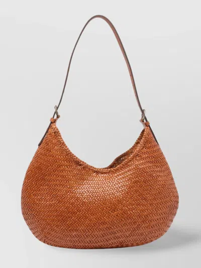 Dragon Diffusion Shoulder Bag With Adaptable Strap And Metal Hardware In Brown