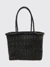 Dragon Diffusion Woven Leather Bag In Black