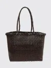 Dragon Diffusion Woven Leather Bag In Brown