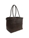 Dragon Diffusion B Weave Small Leather Shoulder Bag In Brown