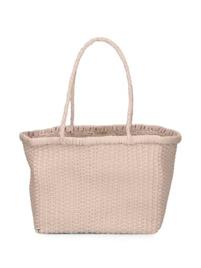 Dragon Diffusion Small B Weave Leather Tote Bag In Pink