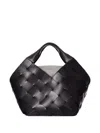 Dragon Diffusion Small Braided-design Tote Bag In Black