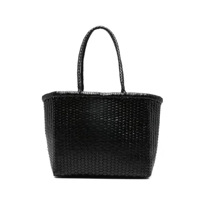Dragon Diffusion Small Braided-handle Tote Bag In Black