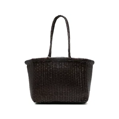 Dragon Diffusion Small Braided-handle Tote Bag In Brown