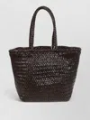 Dragon Diffusion Structured Handbag With Minimalist Design And Smooth Finish In White