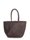 Dragon Diffusion Small Grace Basket Bag In Brown