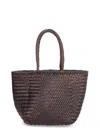 Dragon Diffusion Small Grace Basket Bag In Brown