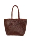 Dragon Diffusion Grace Small Diagonal Basket Beach Bag In Brown