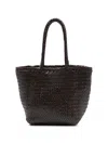 Dragon Diffusion Structured Handbag With Minimalist Design And Smooth Finish In Brown