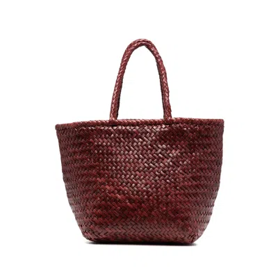 Dragon Diffusion Small Grace Basket Woven Tote Bag In Brown