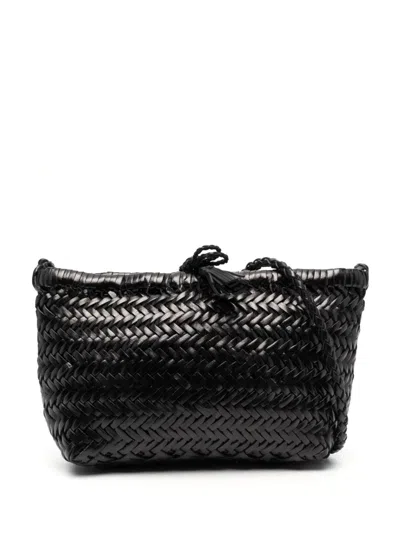 Dragon Diffusion Small Grace Leather Basket Bag In Schwarz