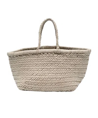Dragon Diffusion Small Knitted Handbag In Nude
