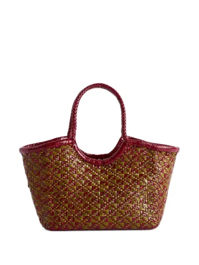 Dragon Diffusion Small Maori Nantucket Woven Tote Bag In Brown