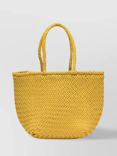 Dragon Diffusion Small Rectangular Woven Basket With Dual Handles