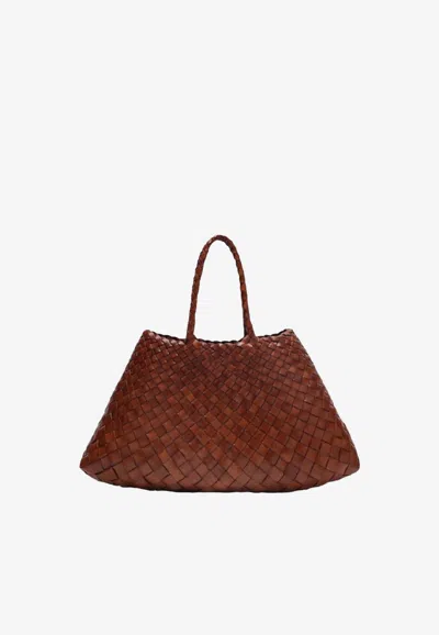 Dragon Diffusion Small Santa Croce Basket Bag In Brown