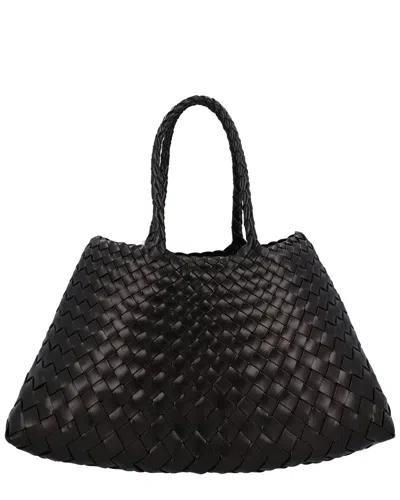 Dragon Diffusion Small Santa Croce Leather Shoulder Bag In Black