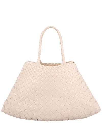 Dragon Diffusion Small Santa Croce Leather Shoulder Bag In Neutral