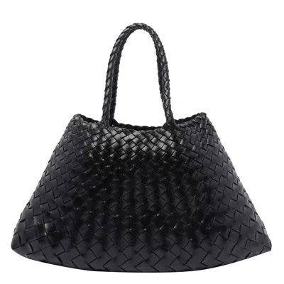 Dragon Diffusion Small Santa Croce Shoulder Bag In Black