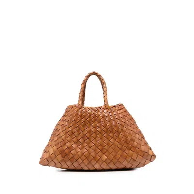 Dragon Diffusion Small Santa Croce Tote Bag In Brown