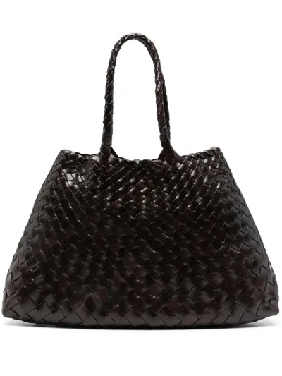Dragon Diffusion Small Santa Croce Tote Bag In Brown