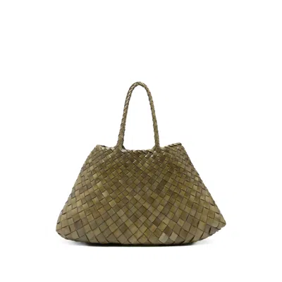 Dragon Diffusion Small Santa Croce Tote Bag In Green